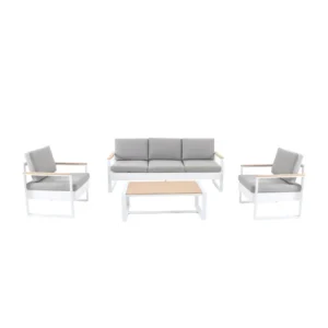 Salon bas de jardin gris Ibiza, 5 personnes