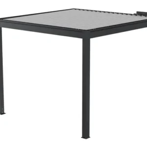 Pergola adossée TIERAL Osaka aluminium gris anthracite , 9 m²