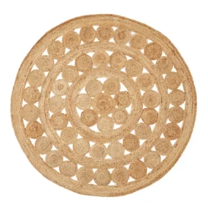 Tapis rond en jute, Aftas - Naturel - diam 120 cm