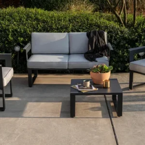 Salon de jardin gris Odyssea NATERIAL, 4 personnes