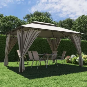Tente NATERIAL Oxys acier gris foncé, 12.17 m²