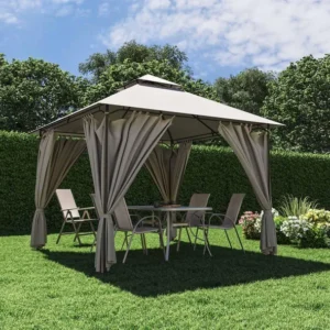 Tente NATERIAL Oxys acier gris foncé, 8.88 m²