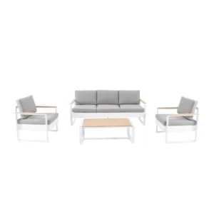 Salon bas de jardin gris Ibiza, 5 personnes