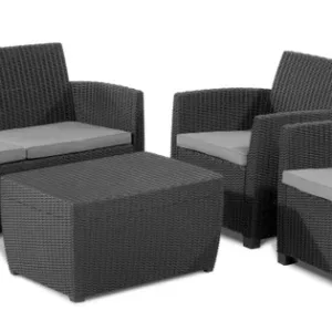 Salon bas de jardin gris KETER, 4 personnes