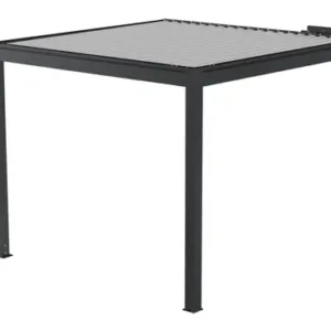 Pergola adossée TIERAL Osaka aluminium gris anthracite , 9 m²
