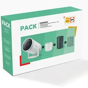Vidéoprojecteur Samsung Pack Videoprojecteur Samsung The Freestyle 2nd Gen. + batterie portable + etui protecteur + coque souple verte